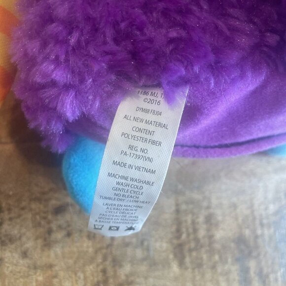 Fisher Price Giggles n Growls PURPLE MONSTER Plush Baby Toy Music Sounds 6" 2016 - Picture 5 of 7